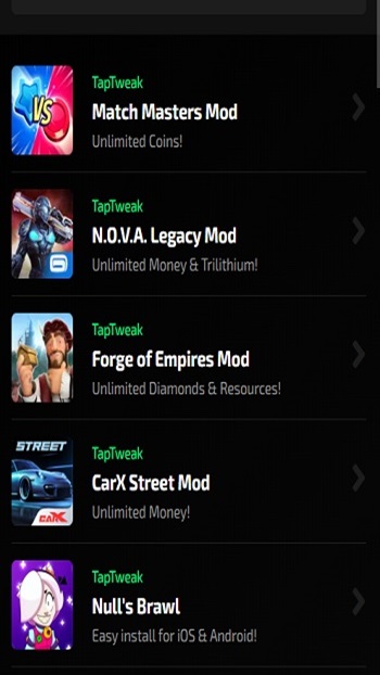 Taptweak screenshot 1