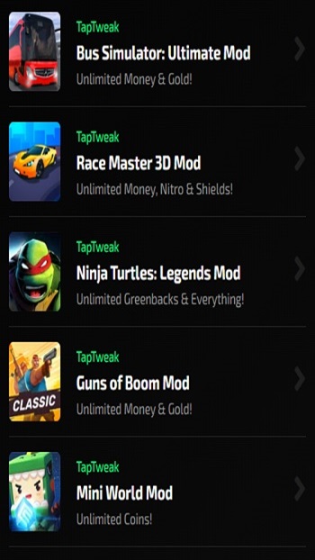 Taptweak screenshot 2